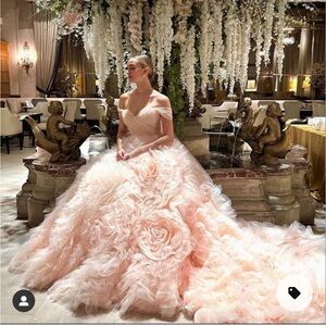 Josefina (Blush) by MorieLee - Madeline Gardner Bridal Gown. Floral motifs.